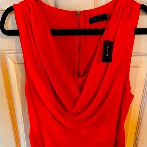 Orange zip back lined dress